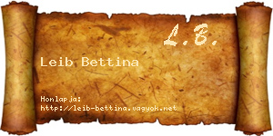 Leib Bettina névjegykártya